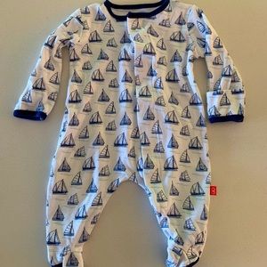 Magnetic Me Onesie Sailboats